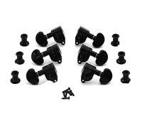 ALFAAL 1 Juego De Sintonizadores De Cuerda Clavijas De Afinación, Llaves, Cabezales De Máquina Para Guitarra Acústica Con Pequeños Botones Semicírculos (Color : 1 Set Black)