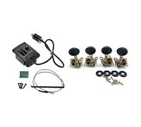 ALFAAL 1 Set Piezo Pickup Preamp 2-Band EQ Ecualizer & 4 PCS Metal Abierto De Ukelele Tuning Pegs Sintonizadores