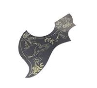 ALFAAL 1 Uds. Golpeador De Guitarra Grande Decorativo De Mano Derecha Placa Antiarañazos para Guitarra Acústica Golpeadores de Guitarra acústica (Color : BK)