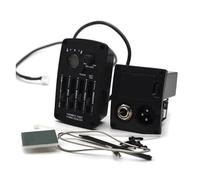 ALFAAL 10 Juegos De Preamplificador De Guitarra Acústica EQ De 4 Bandas con Sintonizador De Procedimiento Digital Redondo Ecualizador Pastilla De Guitarra Negra