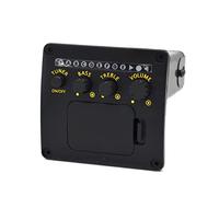 ALFAAL 10 Pcs 2 Bandas Ecualizer EQ con Sintonizador para La Recogida De Guitarra Acústica Negro Pastilla acústica