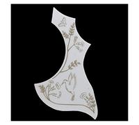 ALFAAL 10 Uds Guitarra Golpeador Guitarra Acústica Golpeador Pick Guard Pegatina Golpeadores de Guitarra acústica (Color : White)