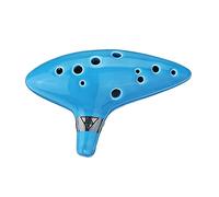 ALFAAL 12 Agujeros Alto C Ocarina Cerámica con Soporte De Exhibición De Cordón De Libro De Música para Principiantes Ocarina para Principiantes (Color : 4)
