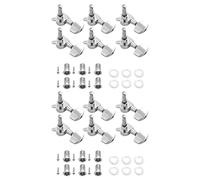 ALFAAL 12 Piezas Plata Máquina De Guitarra Acústica Cabezas Perillas Guitarra Sintonización Sintonización Peg Sintonizador