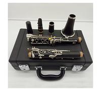 ALFAAL 17 Teclas Bakelite A Clarinetes Llaves Plateadas con Estuche Bucal Clarinetes