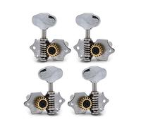 ALFAAL 18: 1 Abrir Guitarra Bloqueo Sintonizador Sintonizadores Tuning Pegs Cabeza HEAD MEDIO Agujero Para La Guitarra Clásica Ukulele Chrome (Color : 2R2L)