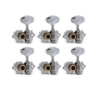 ALFAAL 18: 1 Abrir Guitarra Bloqueo Sintonizador Sintonizadores Tuning Pegs Cabeza HEAD MEDIO Agujero Para La Guitarra Clásica Ukulele Chrome (Color : 6L)