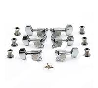 ALFAAL 1set Guitar String Sintoning Pegs Sintonizadores Cabeza Cabeza Profesional Durable Cabeza para La Plaza De Guitarra Eléctrica Acústica (Color : Silver Square Head)
