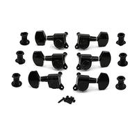 ALFAAL 1set Guitar String Sintoning Pegs Sintonizadores Cabeza Cabeza Profesional Durable Cabeza Para La Plaza De Guitarra Eléctrica Acústica (Color : Black Square head)