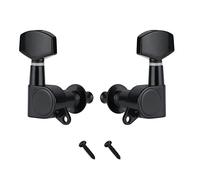 ALFAAL 2pcs 1l1r Llaves De Ajuste Selladas PEGS Máquina De Guitarra Acústica Cabezales Sintonizadores Negro