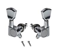 ALFAAL 2pcs 1l1r Pegas de sintonización de guitarra Keys Sintonizadores Máquina cabezas de plata para Lp Guitarra electrica