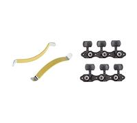 ALFAAL 2pcs Metal String Spepers Guitar Tool 1 Set Acústico Guitarra Cadena Sintonización Sintonización Pegas Guitar Sintonizadores Acacia Perillas
