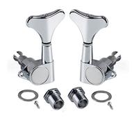 ALFAAL 2pcs Sellado 1L1R Máquina De Guitarra De Bajo Cabezal Para Sintonizadores Tuning Pegs Teclas Chrome Para Bajos Eléctricos