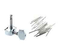ALFAAL 3 Pares Semiclosados Sintonización De Sintonización De Clavijas Afinadoras Cabezas De Máquina 3L + 3R Con 24pcs Electric Guitar Fret Wire Fretwire Set