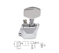 ALFAAL 3L3R, 6 Piezas, Clavijas De Afinación De Cuerdas De Guitarra Semicerradas, Afinador, Cabezales De Máquina, Perillas, Teclas De Afinación (Color : 6L)
