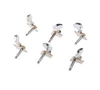 ALFAAL 3R + 3L Máquina De Guitarra Acústica Plateada Cabezas Sintonizadores Tuning Pegs W Ferres Set