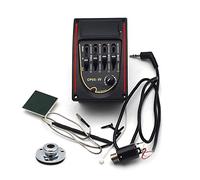 ALFAAL 4 Bandas De Guitarra Acústica Eq Premio Negro 4-Banda Eq Ecualizador Pickup Negro Pastilla acústica (Color : with endpin)