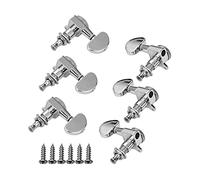 ALFAAL 4 clavijas de afinación de guitarra cromadas selladas para bajo, 2 l + 2 r