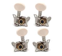 ALFAAL 4 Cuerdas De La Mano Izquierda Y Derecha Tuning Twey PEKEY Sintonizadores De Guitarra Cabeza De La Máquina - Botón Cóncavo Oval Pequeño Pequeño (Color : 2R2L-Chrome)