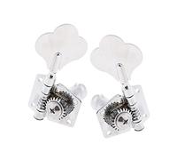 ALFAAL 4 PCS 4R Cadena De Metal Tuning Pegs Máquina Cabezales Sintonizador Con Tornillos De Montaje Y Férulas Para Bajo Eléctrico