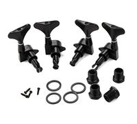 ALFAAL 4 PCS Guitar Tuning Pegs 2R & 2L Cabezas De La Máquina De Sintonizador Con Férulas Para Accesorios De Bajos De Cadena Negros