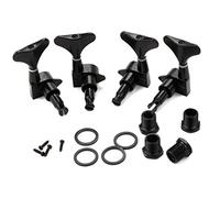 ALFAAL 4 PCS Guitar Tuning Pegs 2R & 2L Cabezas De La Máquina De Sintonizador Con Férulas Para Accesorios De Bajos De Cadena Negros
