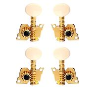 ALFAAL 4 Piezas De Cobre + Hierro 2L2R Ukulele Tuning Pegs Sintonizadores Para Ukelele Bricolaje Ukulele Guitar Reemplazo Partes Golden