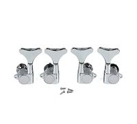 ALFAAL 4 Uds 2L2R Llaves Selladas Cabezales De Máquina De Bajo Cuerdas Clavijas De Afinación Sintonizador Cromado Para Bajo De 4 Cuerdas
