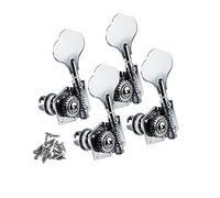 ALFAAL 4 Unids Vintage Bajo Abierto Guitarra Tuning Tuning Pegs Cabezas Cabezas Techas Sintonizadores Chrome 4L Para Guitarra Bajo Zonas