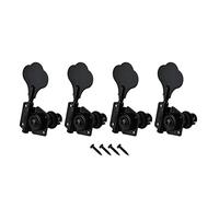 ALFAAL 4pcs 4r Vintage Open Bass Machine Heads Sintonizadores Tuning Keys Pegs Black Bass Parts