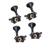 ALFAAL 4pcs Ukulele Tuning Pegs 2l 2r Máquina De Metal Cabezas Sintonizadores para Accesorios De Piezas De Ukelele (Color : Black)
