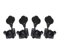 ALFAAL 4R 4L 2R2L Clavijas De Afinación Para Bajo Eléctrico Abierto Clavijas De Afinación De Cabezales De Máquina Sintonizadores Para Bajo Cromo Negro (Color : Black 2R2L)