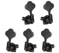 ALFAAL 5 Piezas Accesorio De Guitarra Vintage Bajo Abierto Llaves De Afinación Clavijas Cabezales De Máquina Sintonizadores Para Bajo De 5 Cuerdas (Color : Black 2L3R)