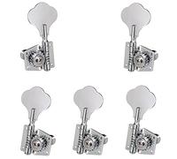 ALFAAL 5 Piezas Accesorio De Guitarra Vintage Bajo Abierto Llaves De Afinación Clavijas Cabezales De Máquina Sintonizadores Para Bajo De 5 Cuerdas (Color : Silver 1L4R)