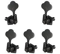 ALFAAL 5 Piezas Accesorio De Guitarra Vintage Bajo Abierto Llaves De Afinación Clavijas Cabezales De Máquina Sintonizadores Para Bajo De 5 Cuerdas (Color : Black 4R1L)