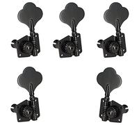 ALFAAL 5 Piezas Accesorio De Guitarra Vintage Bajo Abierto Llaves De Afinación Clavijas Cabezales De Máquina Sintonizadores Para Bajo De 5 Cuerdas (Color : Black 4L1R)