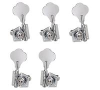 ALFAAL 5 Piezas Accesorio De Guitarra Vintage Bajo Abierto Llaves De Afinación Clavijas Cabezales De Máquina Sintonizadores Para Bajo De 5 Cuerdas (Color : Silver 3L2R)
