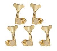 ALFAAL 5 Piezas De Aleación De Zinc + Hierro 3L 2R Bajo Eléctrico Cerrado Tuning Pegs Sintonizadores Máquina Cabezas De Oro