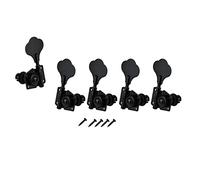 ALFAAL 5 Piezas Negro 1L4R Vintage Bajo Abierto Llaves De Afinación Clavijas Clavijas De Cabeza De Máquina Sintonizadores para 5 Cuerdas Accesorio De Bajo