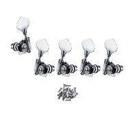 ALFAAL 5pcs 1L4R Teclas De Ajuste Abiertas De La Vendimia Claves De Las Clavijas De Las Clavijas De Las Clavijas Sintonizadores Cromados para 5 Cuerdas Bass