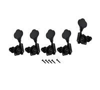 ALFAAL 5pcs 4L1R Pegas De Sintonización De Bajo Cabezales De La Máquina De La Máquina De Lubina Abierta Vintage Negro Para 5 Cuerdas Bass