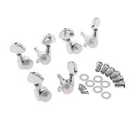 ALFAAL 6 Chrome Placked Skin Sking Tuning Pegs Sintonizadores Cabezales De Máquina Para Cuerdas De Acero/Guitarras Eléctricas