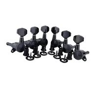 ALFAAL 6 / Configurar Bloqueo De La Máquina De Guitarra Cabezales TUNER Relación Engranaje 1:18 Perillas Tijeras De Ajuste Resistentes Al Desgaste (Color : Black 3L3R)