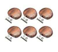 ALFAAL 6 PCS Café Guitarra Tuning Pegs Teclas Sintonizadores Máquina Cabezales Premium Plastic Semicírculo