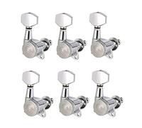 ALFAAL 6 PCS Guitar Tuning Pegs Sintonizadores Cabezas De La Máquina Con Llaves De Ajuste De Bloqueo De Cromo De Bloqueo Para La Guitarra Acústica Eléctrica (Color : 6R)