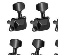 ALFAAL 6 PCS Guitarra Sking Tuning Pegs Tuner Semi-Cloed Tuner Machine Heads para Guitarra Eléctrica Guitarra Acústica Popular (Color : Black 3L and 3R)