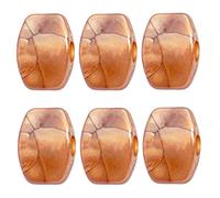 ALFAAL 6 PCS Natural Texture Guitar String Button Para Tuning PEG TUNER Cabezas Café
