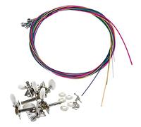 ALFAAL 6 Piezas De Cuerda De Guitarra Acústica, Clavija De Afinación, Cabeza De Máquina Y 1 Juego De Cuerda De Guitarra Acústica, Cuerda De Acero De Repuesto