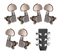 ALFAAL 6 Uds Clavijas De Afinación De Guitarra Cerradas, Afinadores De Cuerda, Perillas De Cabezales De Máquina Para Guitarra Acústica/Eléctrica Popular (Color : Bronze)