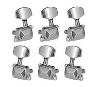 ALFAAL 6 Uds Relación De Engranajes 1:15 Clavijas De Afinación De Guitarra Acústica Semicerradas Sintonizador Cabezales De Máquina Teclas De Afinación (Color : Silver)
